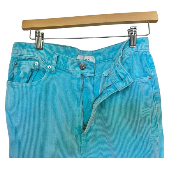 BDG High & Wide Corduroy Ankle Pants Turquoise Urban Outfitters Size 28 - Picture 8 of 15